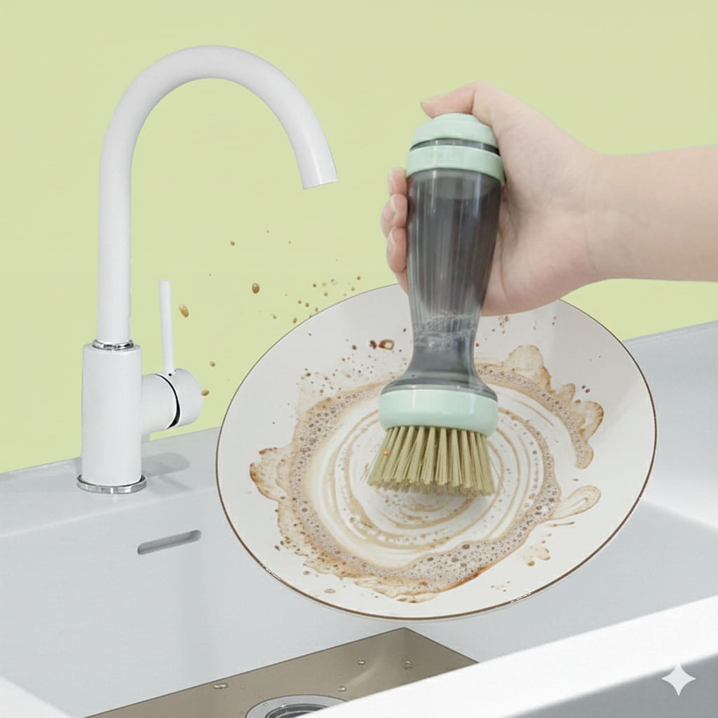 Liquid Soap Dispensing Dish Brush