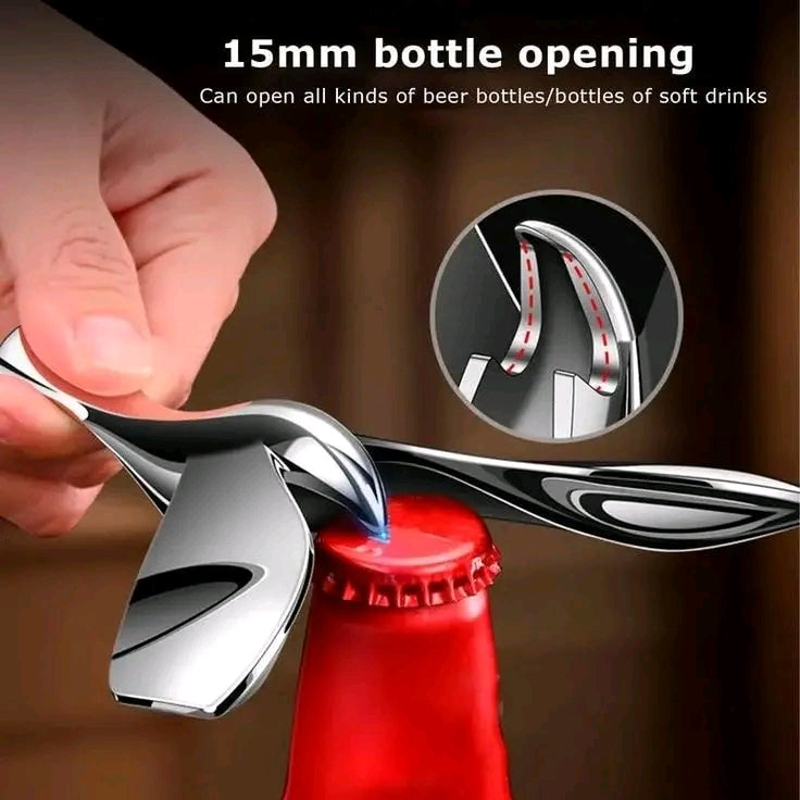 Premium Silver Balancing Bird – Anti-Gravity Science Decor & Stress Reliever